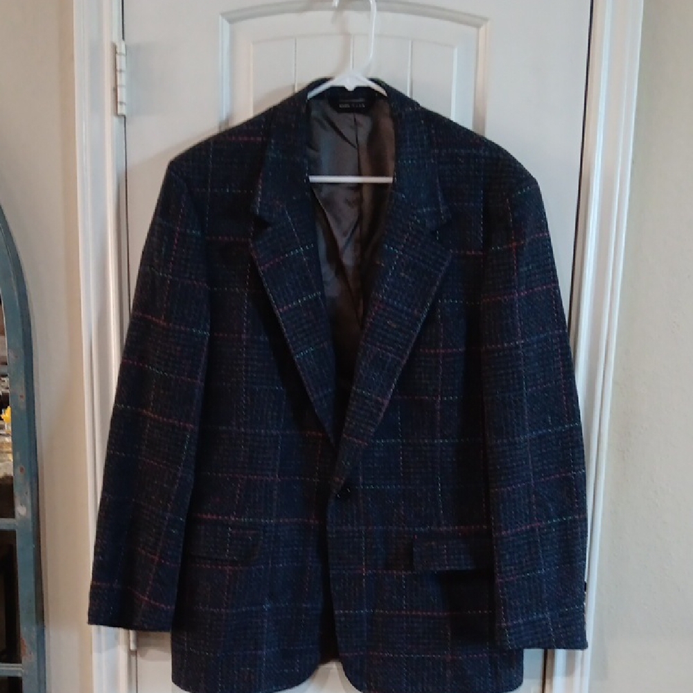 Vtg Colours by Alexander Julian Tweed Sport Coat Blazer Virgin Wool Union USA